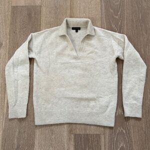 Light grey, banana republic collared sweater, size S